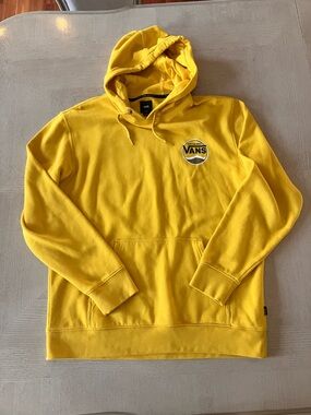 Vans Yellow Pullover Hoodie with Chest Logo - Women’s Large